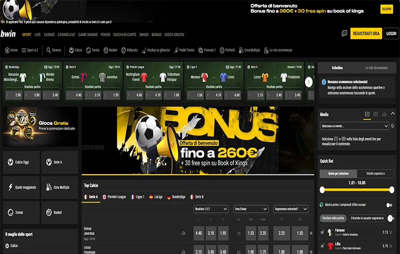 bwin-interfaccia